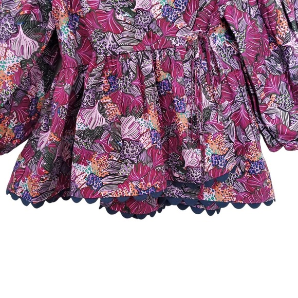 Kika Vargas X Target Coral Reef Scallop Edge Wrap Shirt Medium Bold Print NWT M - Picture 4 of 15